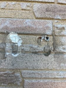 給湯器配管 シール処理前